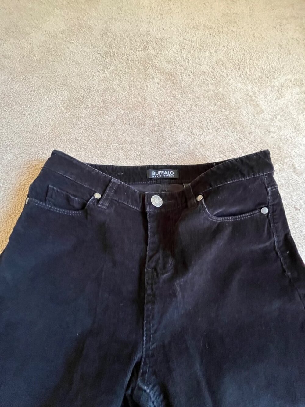 Buffalo David Bitton Womens Black Corduroy Skinny Fit Jeans Size 2/26 - Picture 14 of 16